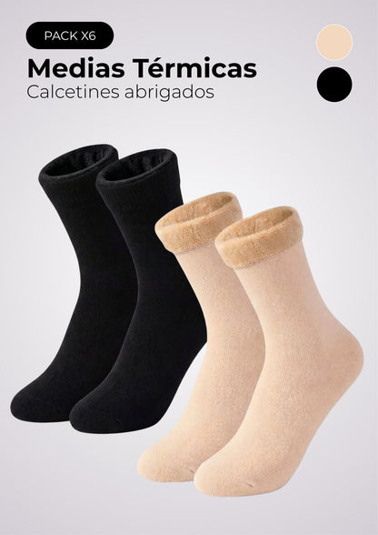 Medias Térmicas Calcetines Abrigados Pack X6 X12 o X24