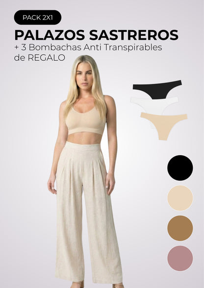 PROMO 2X1 | PALAZOS SASTREROS + 3 BOMBACHAS SEGUNDA PIEL DE REGALO