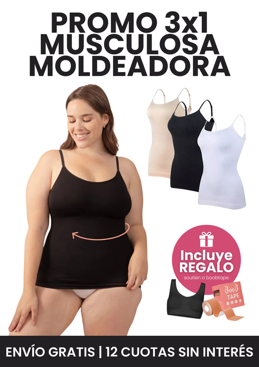 PROMO 3X1 | Musculosa Moldeadora con FAJA™ + REGALO