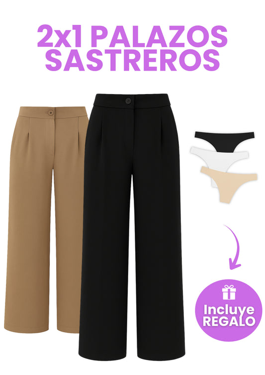 PROMO 2X1 | PALAZOS SASTREROS + 3 BOMBACHAS SEGUNDA PIEL DE REGALO