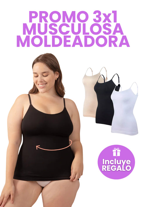 PROMO 3X1 | Musculosa Moldeadora con FAJA™ + REGALO