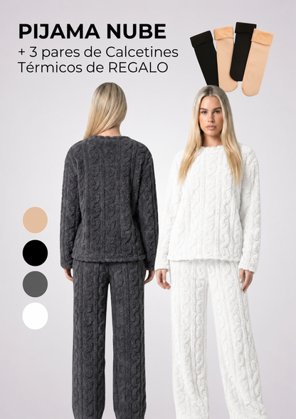 COMBO INVIERNO | Pijama Nube + 3 Pares de Calcetines Térmicos de Regalo