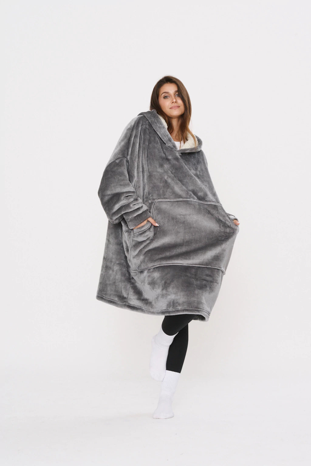 Buzo Manta Canguro Gigante Polar Corderito Unisex